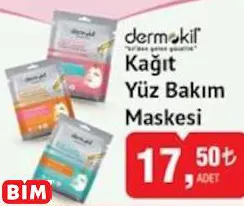DERMOKİL KAĞIT YÜZ BAKIM MASKESİ DERMOKİL KAĞIT YÜZ BAKIM MASKESİ